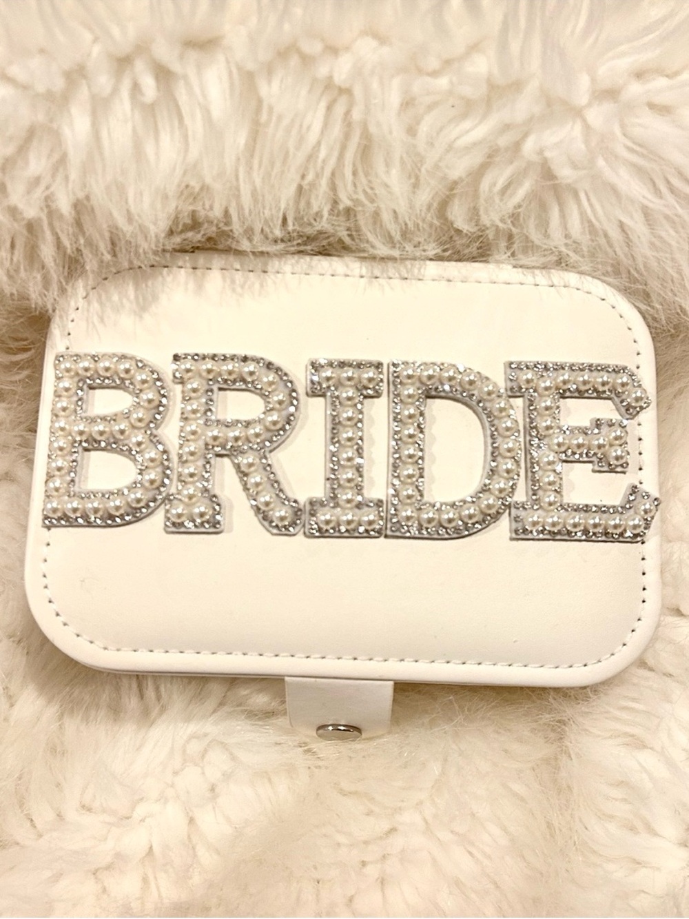 Bride Rhinestone Jewelry
Travel Case White Wedding
Jewelry Organizer